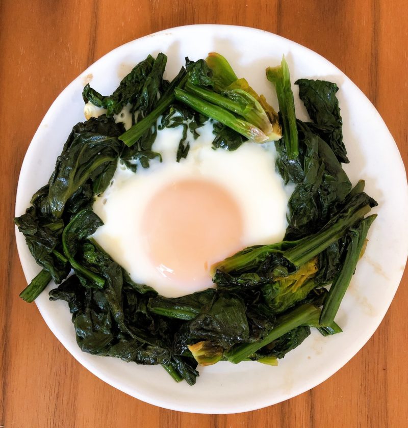 簡単朝ごはん ほうれん草の巣ごもり卵 モーニング P S Kitchen
